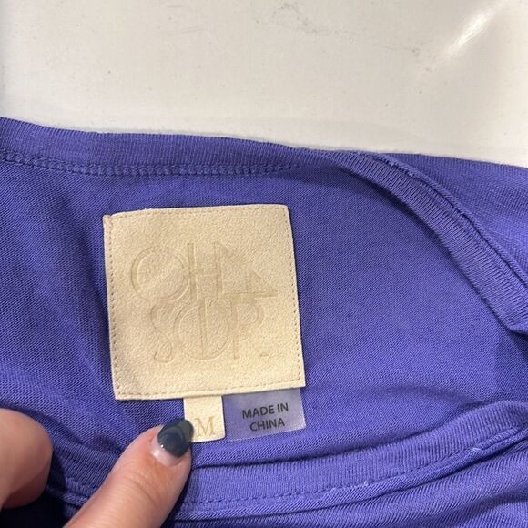 Chaser Purple Sleeveless Top, Size Medium - Picture 7 of 8